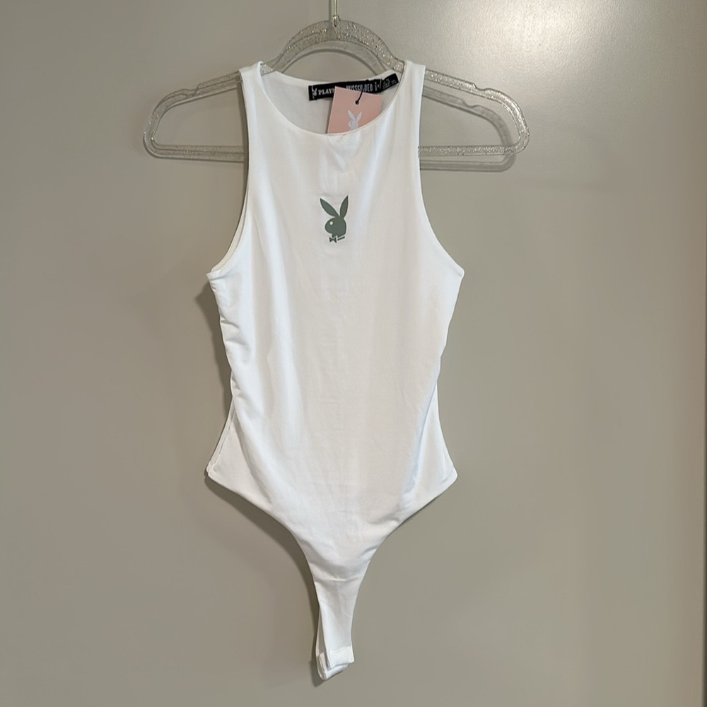 NWT Playboy x MISSGUIDED - white bodysuit